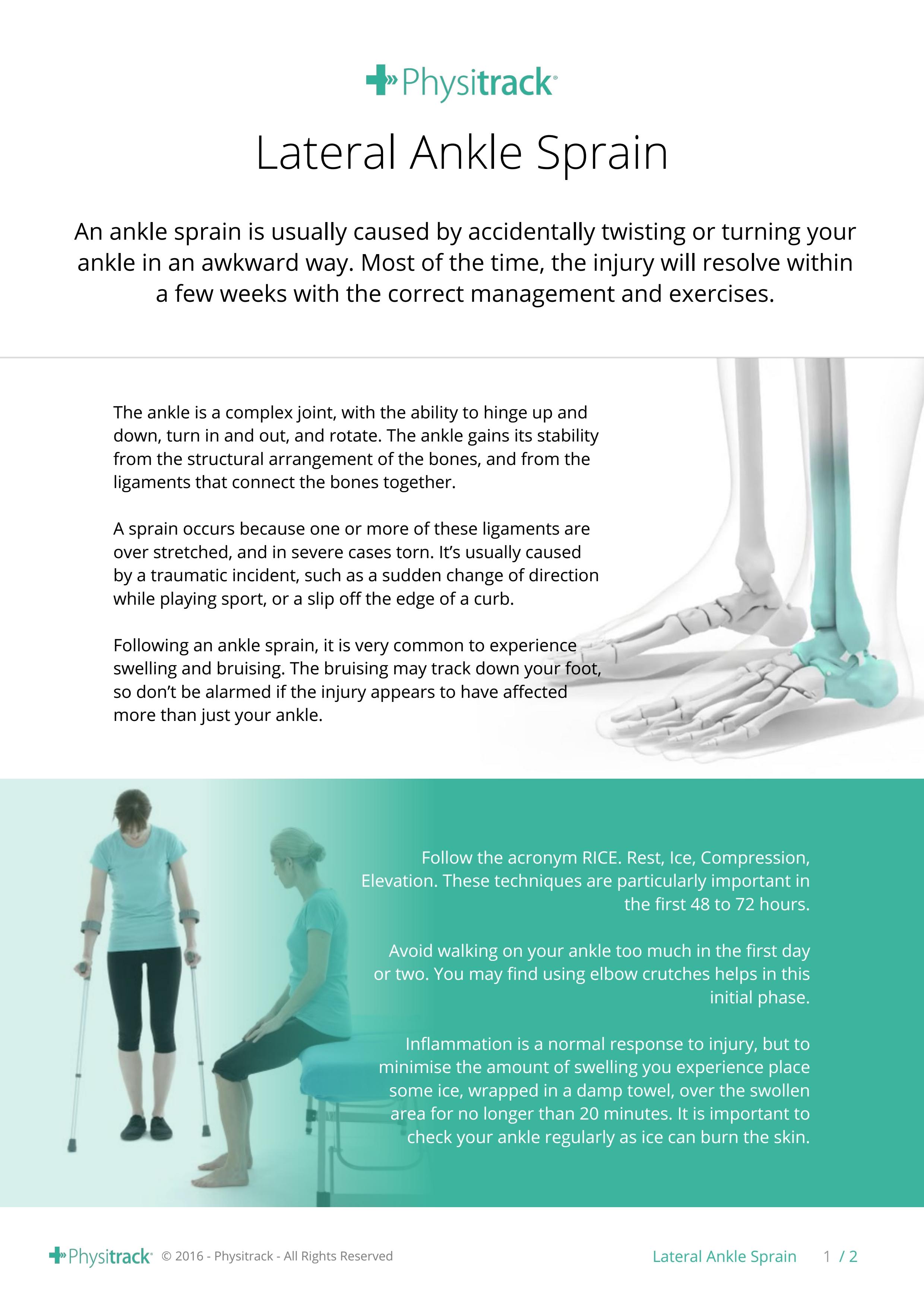 Ankle Sprain  and Exercises